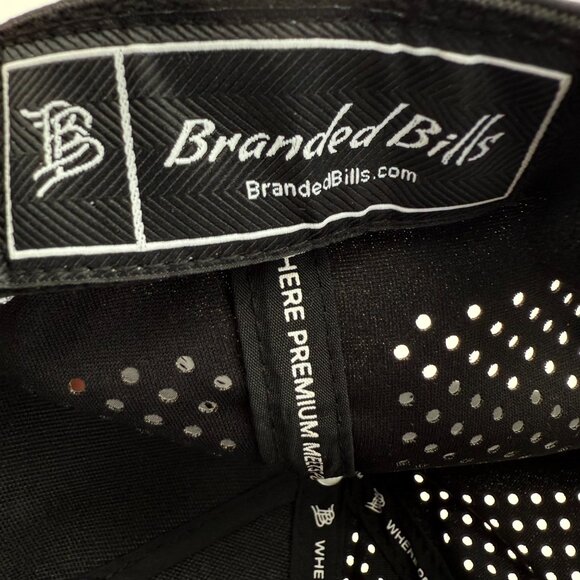 BRANDED BILLS Outer Limits Drone Service Black Performance Snapback Trucker Hat - Picture 10 of 11